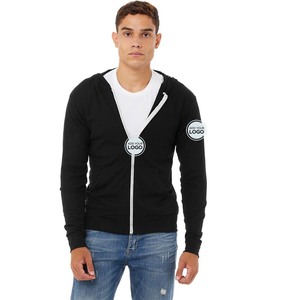 Sudadera con capucha y cremallera completa de polialgodón para hombre (3739) Sudaderas con cremallera personalizadas - Product Image 3