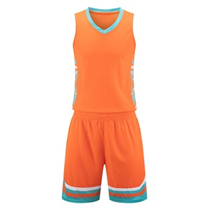 Conjunto de Uniforme de Baloncesto Unisex Naranja, Sublimado, Transpirable, de Poliéster, Jersey y Pantalones Cortos Deportivos para Adultos - Product Image 5