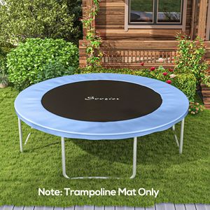 "12FT/14FT <b>Trampoline</b> Mat Replacement with 72/80 V Hooks and 5.5" Springs-Green Home Use PP & EPE Materials Rectangle Shape" - Product Image 2