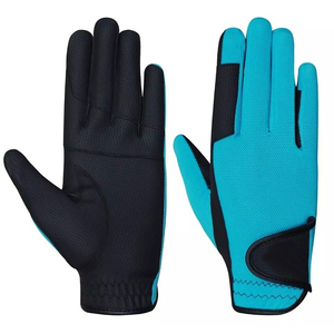 Guantes de equitación de cuero genuino con logotipo personalizado, para Jodhpur y Breeches, absorbentes del sudor, para polo y equitación al aire libre - Product Image 1