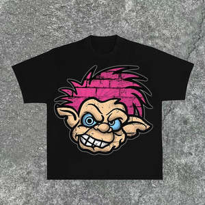 เสื้อยืดพิมพ์ลายผู้ชายไซส์ใหญ่คุณภาพสูง ผ้าฝ้าย 100% ทรงหลวม น้ำหนัก 300 กรัม ระบายอากาศได้ดี แขนสั้น ไม่เป็นขุย - Product Image 5