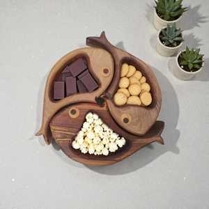 Bandeja Decorativa de Madera Hecha a Mano con Forma de Pez para Servir Nueces, Té, Café, Desayuno y Decoración del Hogar - Product Image 5