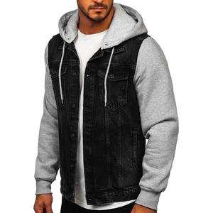 Chaquetas vaqueras personalizadas para hombre, ropa de invierno informal con capucha para exteriores, nuevo estilo - Product Image 1