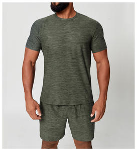 Conjunto Deportivo para Hombre, Verano, Casual, Slim Fit, Tejido de Punto, Camiseta y Pantalones Cortos, Secado Rápido, para Correr, Fitness, Gimnasio - Product Image 2