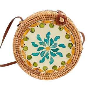 กระเป๋าหวายสานฤดูร้อนขายดี ประดับมุก ขายส่งจากโรงงานเวียดนาม ราคาแข่งขัน ปรับแต่งขนาดได้ - Product Image 1