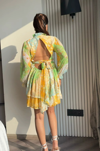 Nuevo Vestido Tipo Playsuit Ecológico con Estampado Floral Satinado, Estilo Línea A, Informal, para la Noche o la Playa, Venta al Por Mayor para Mujer - Product Image 3