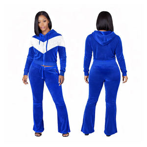 Hot Sale Custom Valour Tracksuit Women's Streetwear Daily Wear Regular Fit Winter <b>2</b> <b>Piece</b> Long <b>Set</b> Breathable Plaid Velvet - Product Image 6