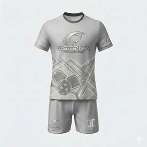 ชุดพิกเคิลบอลชายแบบแห้งเร็ว เอวยางยืด คอกลม พิมพ์ลายด้วยความร้อน เสื้อผ้าพิกเคิลบอล สกรีนโลโก้และชื่อทีมได้ - Product Image 6