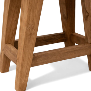 Tabouret en teck de style moderne avec bois recyclé rustique et de haute qualité pour meubles de jardin - Product Image 5