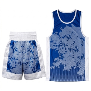 Conjunto de Uniforme de Boxeo Muay Thai Personalizado, Chaleco de Entrenamiento Transpirable con Estampado por Sublimación de Nailon y Pantalones Cortos de Combate Profesionales - Product Image 6