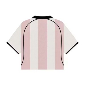 เสื้อยืดโพลีเอสเตอร์พิมพ์ลายสำหรับวัยรุ่น ทรงบ็อกซี่ ฟิต ครอป โอเวอร์ไซส์  เสื้อเบสบอล ฟุตบอล  เสื้อเจอร์ซีย์ตาข่ายแบบสั่งทำ - Product Image 3