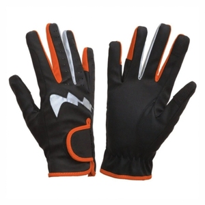 PREMIUM <b>Full</b> Finger Leather Breathable Horse Riding Gloves Unisex Non <b>Slip</b> Hook & Loop Closure Outdoor Winter Use - Product Image 2