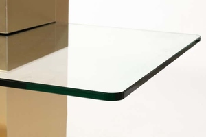 Mesa de centro de lujo de latón de nuevo diseño, estilo vintage neoclásico francés, con tapa redonda de cristal. - Product Image 2