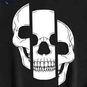 Men's Black <b>Skull</b> Print Oversized Hoodie Cotton Fleece Streetwear Pullover Hooded Sweatshirt Autumn Winter Casual Wear - Product Image 3