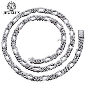 Collier chaîne Figaro plaqué or 22 carats le plus vendu avec pierres Moissanite, bijoux Hip Hop pour hommes, usage quotidien, pour l'exportation - Product Image 3
