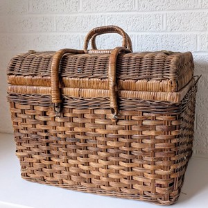 Valise rétro en rotin, décoration et rangement, best-seller, valises en fibre écologique, panier en forme de coffre - Product Image 1