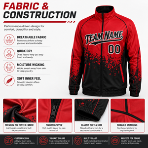 Veste d'échauffement de baseball personnalisée, fermeture éclair intégrale, sublimation, veste d'entraînement d'équipe, polyester respirant pour clubs, écoles, équipes - Product Image 6