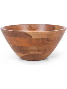 Bol en bois poli durable - Bol de service artisanal écologique pour les fêtes, pour la salle à manger à domicile, design moderne et luxueux, passe au lave-vaisselle - Product Image 3