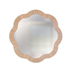 ODINA Miroir rond décoratif à bord festonné Design élégant pour la décoration intérieure Indonésie - Product Image 1