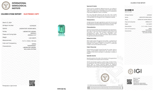 พลอยมรกตสีเขียวทรงรีเจียระไนแบบหลวม ราคาถูก สำหรับทำเครื่องประดับ ได้รับการรับรองจาก IGI - Product Image 6