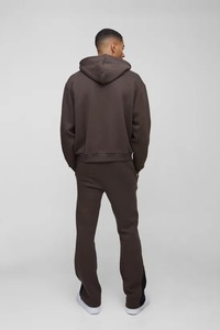 Custom Logo Breathable High Quality 100% Polyester Streetwear Winter Sweatpants Hoodie <b>Jogger</b> Set Zip-Up Tracksuits for <b>Men's</b> - Product Image 3