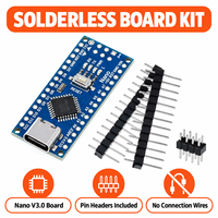 Module de développement ATMEGA328P Nano V3.0 avec ports Type-C, Mini USB, Micro USB et pilote CH340 pour l'électronique STEM - Vente en gros