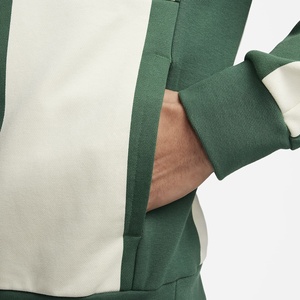 Sudadera con Capucha a Rayas para Hombre de Alta Calidad, Verde y Blanco, Corte Regular Informal, con Bolsillo, Felpa Francesa de Algodón, para Otoño - Product Image 4