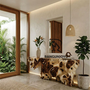 Solid Wood <b>Console</b> <b>Table</b> Handmade <b>Rustic</b> Modern Design Living Room Furniture Hall Entryway Decor - Product Image 4