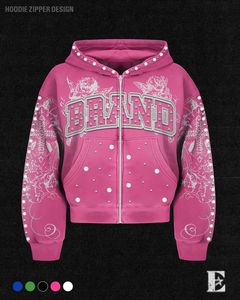 Conjunto Deportivo Personalizado de Alta Calidad para Hombre, Dos Piezas, Sudadera con Capucha y Pantalones de Felpa de Algodón Extra Grandes, Estampado 3D, Sudadera con Cierre para Invierno - Product Image 5