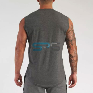 Débardeur de fitness pour homme, grande taille, respirant, en maille, avec logo personnalisé, impression par décharge, séchage rapide, haute qualité - Product Image 5