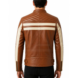 Chaqueta de motociclista para hombre con elegante diseño de cuello alto y materiales duraderos para viajes por carretera y looks casuales. - Product Image 5