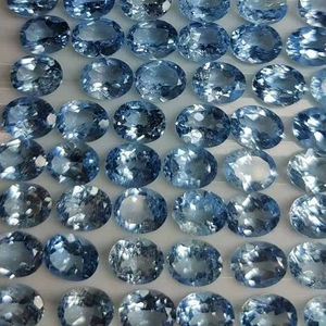 Topacio Azul Cielo AAA, Gema Redonda Facetada |   Piedras Sueltas Calibradas de 10mm–15mm para Joyería, Precio al por Mayor, Lote de Topacio - Product Image 1