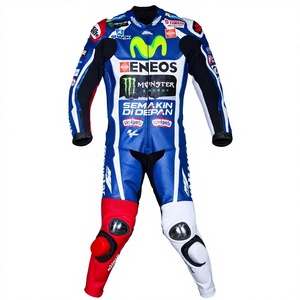 ชุดหนังสำหรับแข่งรถ Jorge Lorenzo 1 ชิ้น หนังวัว/หนังจิงโจ้ สำหรับขี่มอเตอร์ไซค์/จักรยานยนต์  ชุดจั๊มสูท/ชุดสำหรับนักขี่มอเตอร์ไซค์ ระดับเกราะป้องกัน 2 - Product Image 1