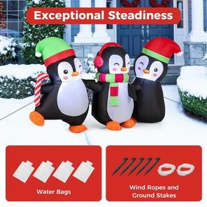 Pinguini Gonfiabili Natalizi con Luci LED Integrate, Decorazioni per Esterni per le Feste - Product Image 6