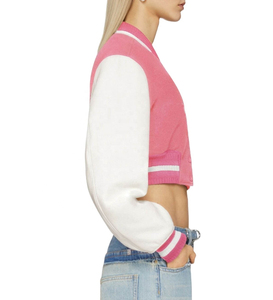 Blousons universitaires courts en gros, nouvelle mode hiver, personnalisables, pour femmes et unisexe, grandes tailles, respirants, streetwear décontracté en gros - Product Image 4