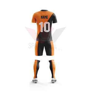 Conjunto de Uniforme de Fútbol para Hombre, Azul con Patrón de Puntos Negros, Manga Corta, Cuello Redondo, Transpirable, Ajuste Atlético, para Todas las Temporadas, Impresión Sublimada - Product Image 3