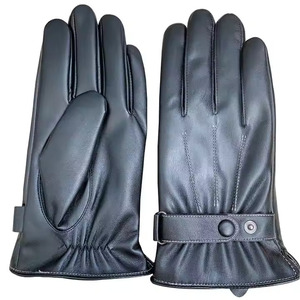 Gants de toilette en cuir véritable de qualité supérieure et au design élégant, gants à doigts complets, fabriqués au Pakistan par Leather. - Product Image 3