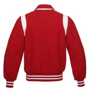 Stonefield Manufacturing Handmade Classic <b>Red</b> Canvas Coated Varsity <b>Jacket</b> Stand Collar Reversible <b>Waterproof</b> Windproof - Product Image 1