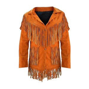 Custom Logo And Size <b>Western</b> Leather Wear For Men Fringe Casual Loose Comfortable And <b>Jacket</b> Sued Cowboy Online Sale - Product Image 4