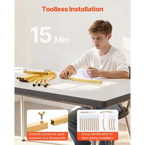 Juego de 2 Soportes de Arco Metálicos Dorados de 7.2 pies y 6 pies, Estructura Estable, Fácil Montaje para Bodas, Cumpleaños y Celebraciones - Product Image 5