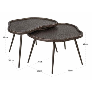 Table basse moderne de style mid-century, plateau en marbre, structure en bois, fabrication artisanale, légère, écologique, facile à nettoyer, Chandni Crafts, salon - Product Image 4