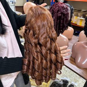 Perruques en cheveux humains en gros, Lace Front, Cheveux vierges vietnamiens, Bouclés rebondissants, Sans colle, Longues, Densité 250%, Couleur et texture personnalisables - Product Image 1