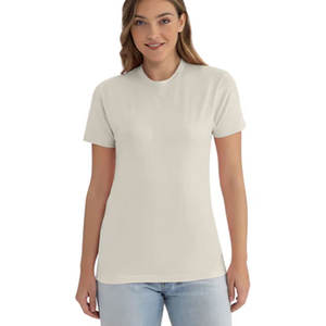 Camiseta de Algodón para Mujer, Corte Regular, Venta al por Mayor, Verano, Clásica, Casual, Manga Corta, 180 g/m², 100% Algodón, Lisa - Product Image 1