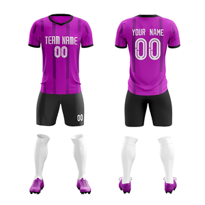 Vente directe d'usine, uniformes de football personnalisés pour hommes et femmes, 100% polyester, respirant et à séchage rapide - Product Image 4
