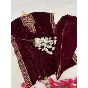 Designer Party Wear Long Sleeve <b>Kaftan</b> and Dhoti XL Size for Stylish Look - Product Image 2