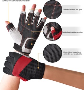 Professional Marine <b>Sailing</b> <b>Gloves</b> with Breathable Lightweight Design Reinforced Wear Resistant Palm Secure Adjustable Wrist - Product Image 3