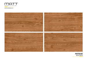 Modernas Baldosas de Cerámica con Acabado de Madera de 600x1200 mm, Porcelana Pulida de Alta Calidad con Aspecto de Madera y Acabado Brillante para Interiores - Product Image 3