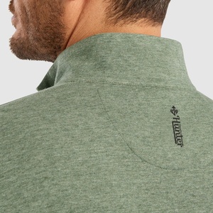 Sweat-shirt de sport à demi-zip pour homme, taille plus, sweat-shirt à fermeture éclair 1/4, basique, en coton mélangé - Product Image 3