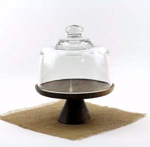 Support à gâteau en bois naturel, plateau de service pour desserts, pour comptoir de boulangerie, table de café, décoration de mariage et présentation en cuisine à domicile - Product Image 3