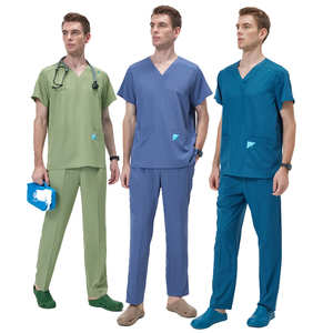 Ensemble de blouses d'infirmière unisexes confortables à col en V, pantalon, tissu tissé pour femmes, pour les médecins, les infirmières, l'hôpital, uniformes de travail - Product Image 6